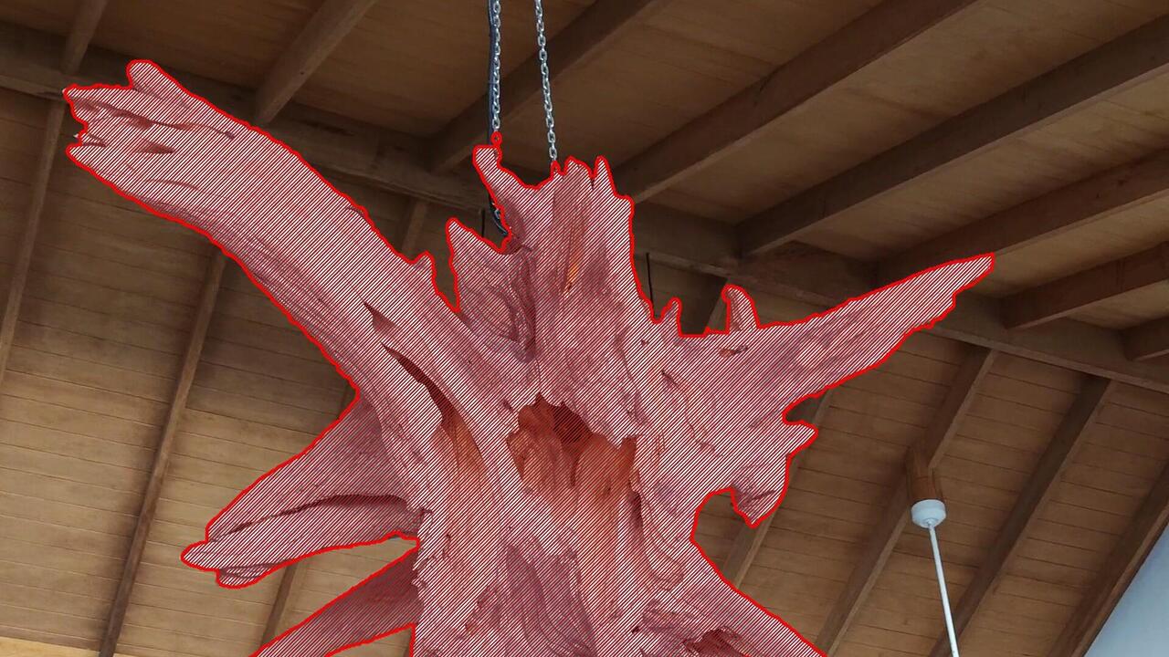 Tree stump chandelier